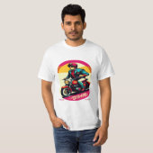  Retro Motorfiets Design T-Shirt - (Voorkant volledig)