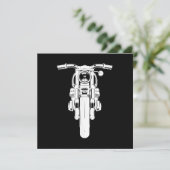 Retro Motorfiets Ik hou van mijn Motorbik Bedankkaart (Staand voorkant)