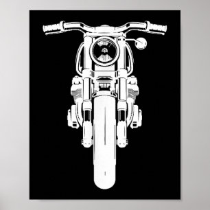 Retro  Motorfiets Ik hou van mijn Motorbik Poster