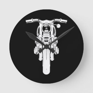Retro  Motorfiets Ik hou van mijn Motorbik Ronde Klok
