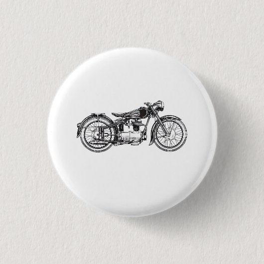 Retro motorfiets _ Ik hou van mijn motorfiets Ronde Button 3,2 Cm (Voorkant)