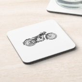 Retro motorfiets _ Ik hou van mijn motorfietsRet Bier Onderzetter (Linkerzijde)