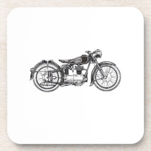 Retro motorfiets _ Ik hou van mijn motorfietsRet Bier Onderzetter