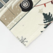 Retro motorfiets kerst wegen nachten fleece deken (Hoek)