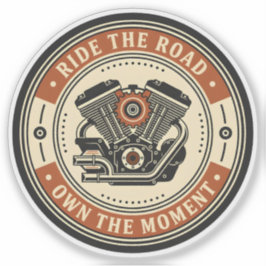 Retro motorfiets motor badge stijl sticker