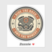 Retro motorfiets motor badge stijl sticker (Vel)