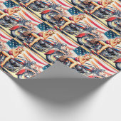 Retro Motorfiets Pin Up Cadeaupapier (Hoek)