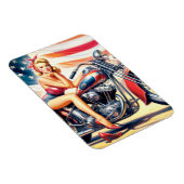 Retro Motorfiets Pin Up Magneet (Rechterzijde)