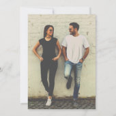 Retro motorfiets racemachine bruiloft kaart (Achterkant)