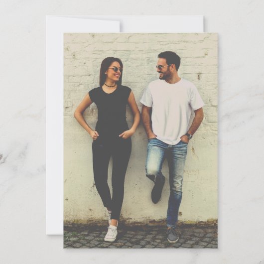 Retro motorfiets racemachine bruiloft kaart (Achterkant)