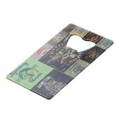 Retro Motorfiets Roestvrij stalen flesopener Creditkaart Flessenopener (Achterkant Gekanteld)