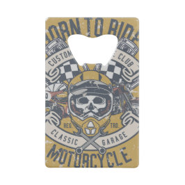 Retro Motorfiets Roestvrij stalen flesopener Creditkaart Flessenopener