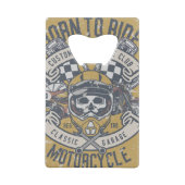 Retro Motorfiets Roestvrij stalen flesopener Creditkaart Flessenopener (Achterkant)