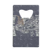 Retro Motorfiets Roestvrij stalen flesopener Creditkaart Flessenopener (Achterkant)