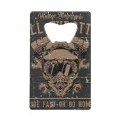 Retro Motorfiets Roestvrij stalen flesopener Creditkaart Flessenopener (Voorkant)