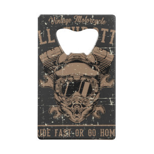 Retro Motorfiets Roestvrij stalen flesopener Creditkaart Flessenopener