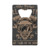 Retro Motorfiets Roestvrij stalen flesopener Creditkaart Flessenopener (Achterkant)