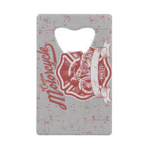 Retro Motorfiets Roestvrij stalen flesopener Creditkaart Flessenopener