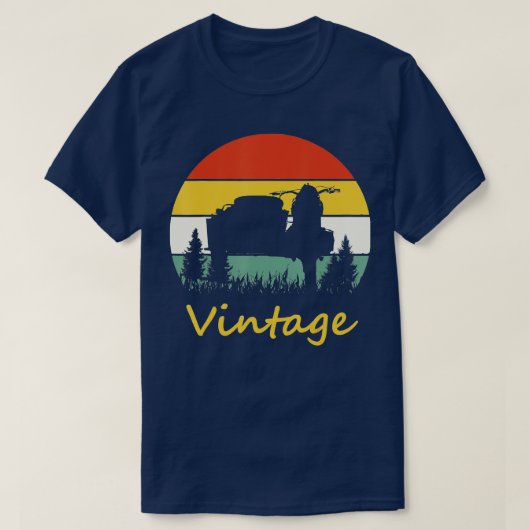 Retro Motorfiets  Sidecar Motorbike T-shirt (Design voorkant)