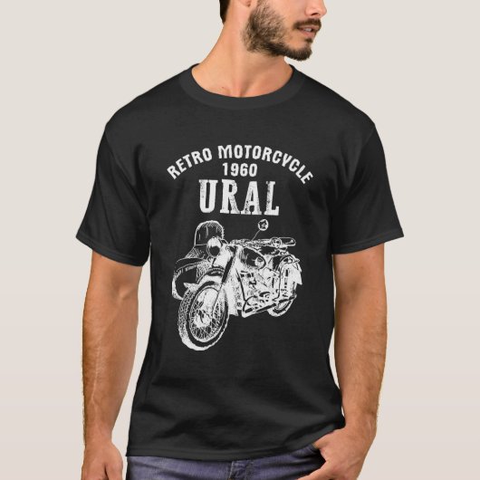 Retro Motorfiets Ural T-Shirt -  zijspan Mo (Voorkant)