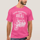 Retro Motorfiets Ural -  zijspan Motorbik T-shirt (Voorkant)