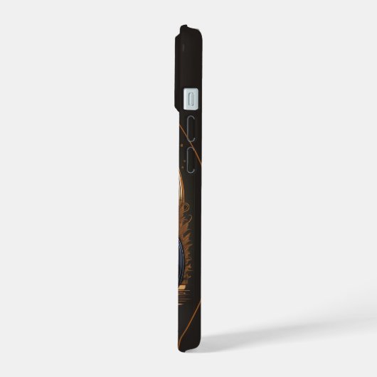 Retro motorfiets vibes: gepersonaliseerd iPhone 15 case (Linkerkant)