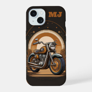 Retro Motorfiets Vibes: Persoonlijk iPhone 15 Case