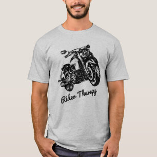Retro motorfietsbehandeling t-shirt