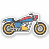 Retro motorliefhebber sticker (Voorkant)