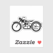 Retro motorliefhebber sticker (Vel)