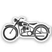 Retro motorliefhebber sticker (Voorkant)