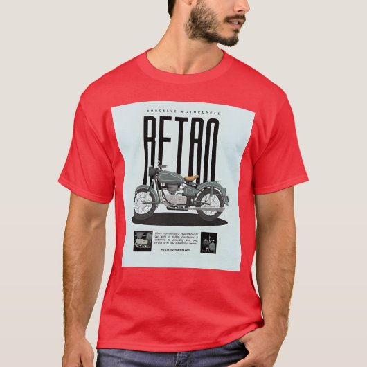 Retro motorposter vriend t-shirt (Voorkant)