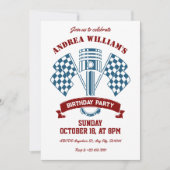 Retro motorrace machine  kaart (Voorkant)