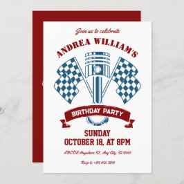 Retro motorrace machine  kaart