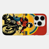 🏍️ Retro Motorrijder Silhouet 🌅 Case-Mate iPhone Case (Achterkant (horizontaal))