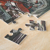 Retro motorrit,  stijl gepersonaliseerd legpuzzel (Zijkant)