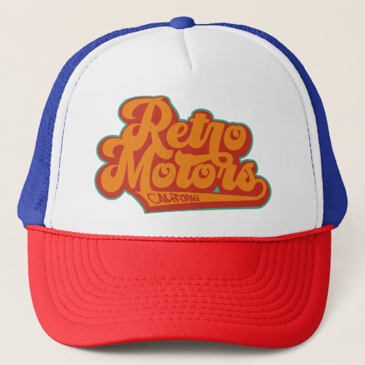 Retro Motors California klassieke aangepaste auto Trucker Pet (Voorkant)