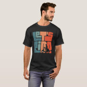Retro Motorscooter Ride Silhouette Scooter Enthusi T-shirt (Voorkant volledig)