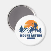 Retro Mount Antero Hike Sunset T-shirt Magneet (Voorkant / Achterkant)