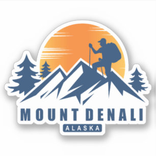 Retro Mount Denali Hike T-shirt Sticker