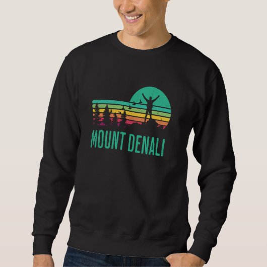 Retro Mount Denali Souvenir Mt. Denali Trui (Voorkant)