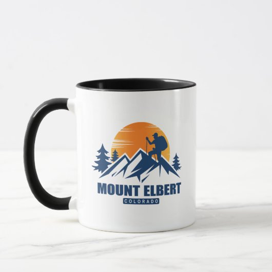 Retro Mount Elbert Hike T-shirt Mok (Links)
