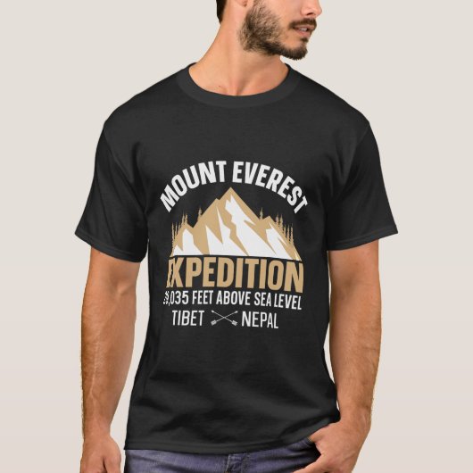 Retro Mount Everest T-shirts Ski Vakantie Tri (Voorkant)