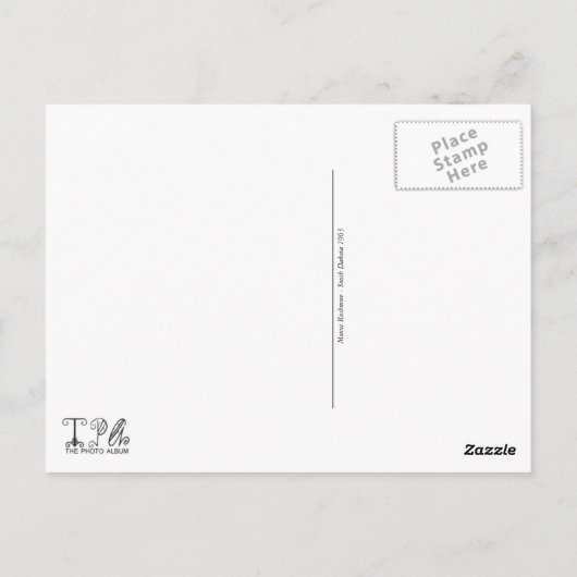 Retro Mount Rushmore - South Dakota 1963 Briefkaart (Achterkant)