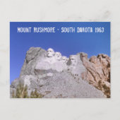 Retro Mount Rushmore - South Dakota 1963 Briefkaart (Voorkant)