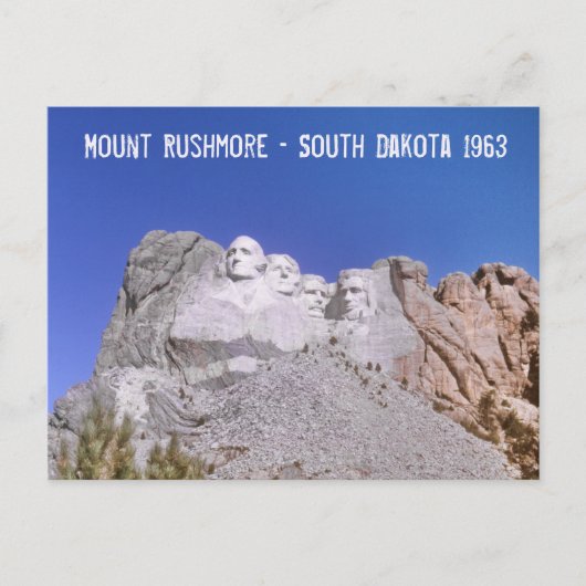 Retro Mount Rushmore - South Dakota 1963 Briefkaart (Voorkant)