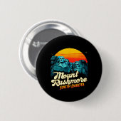 Retro Mount Rushmore South Dakota State Badlands Ronde Button 5,7 Cm (Voorkant /achterkant)