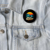 Retro Mount Rushmore South Dakota State Badlands Ronde Button 5,7 Cm (In situ)
