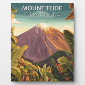 Retro Mount Teide Tenerife Canarische Eilanden Fotoplaat (Voorkant)