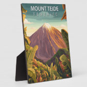 Retro Mount Teide Tenerife Canarische Eilanden Fotoplaat (Zijkant)